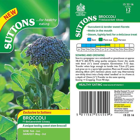 Broccoli F1 'Bellaverde® Sibsey' - Seeds