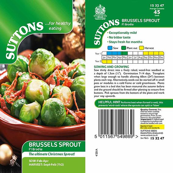 Brussels Sprout Seeds - Brodie F1