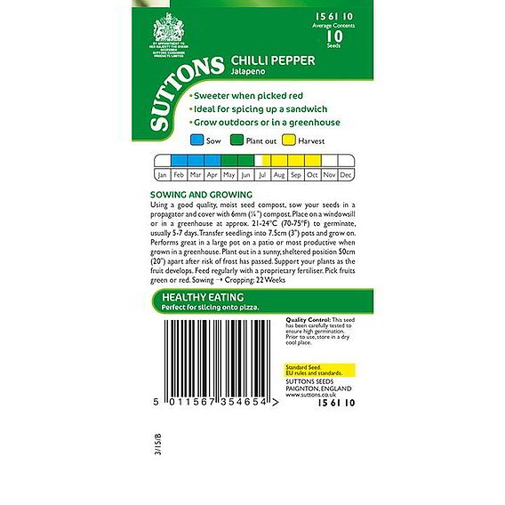 Chilli Pepper 'Jalapeno' - Seeds