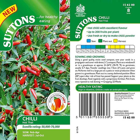 Chilli Pepper 'Hot Thai' - Seeds