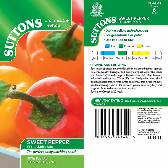 Pepper F1 'Snackbite Mix' - Seeds