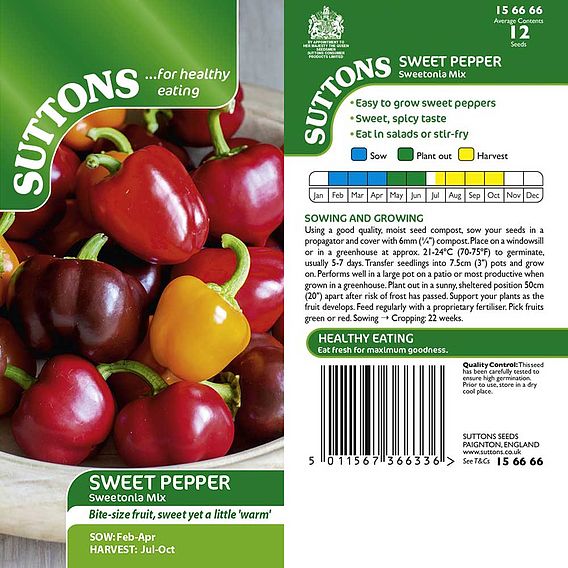 Sweet Pepper 'Sweetonia Mix' - Seeds
