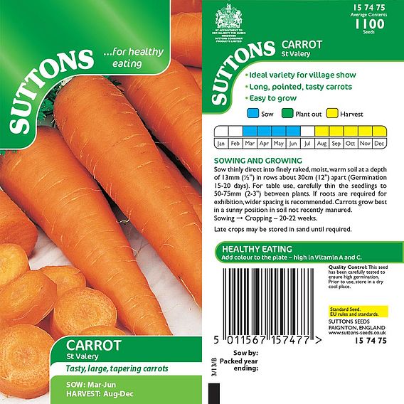 Carrot 'St. Valery' - Seeds