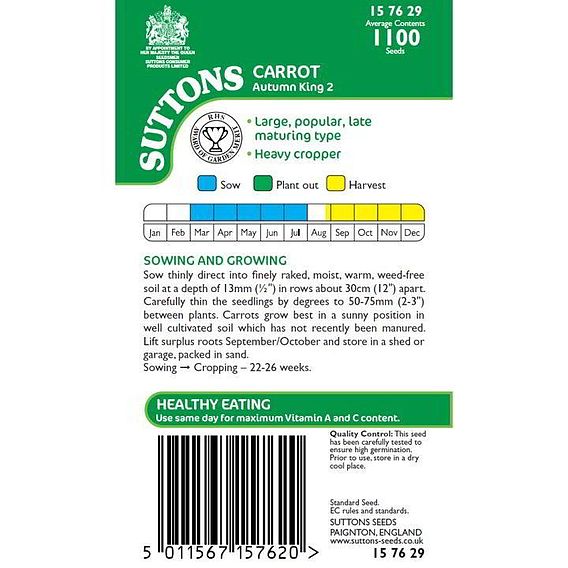 Carrot 'Autumn King 2' - Seeds