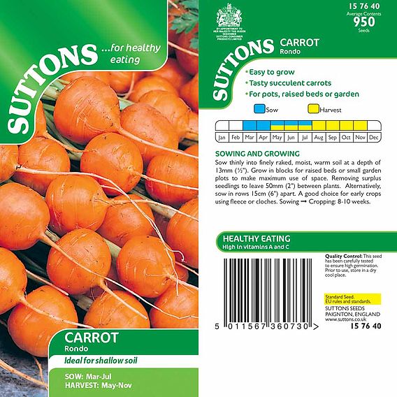 Carrot 'Rondo' - Seeds