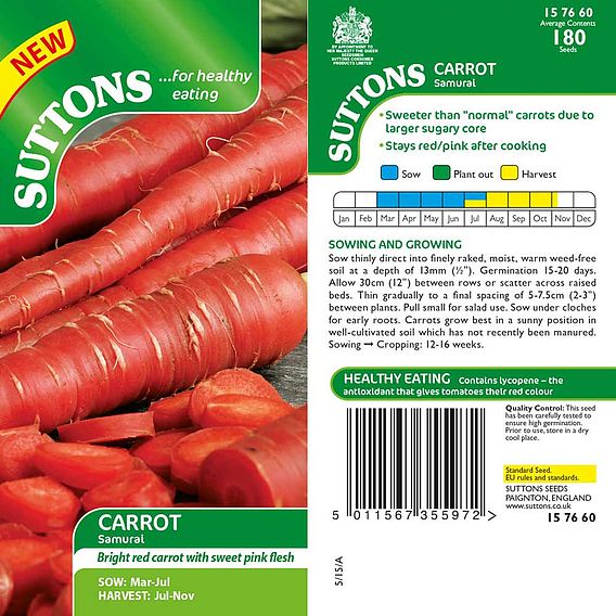 Carrot 'Samurai' - Seeds
