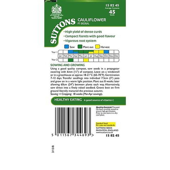 Cauliflower F1 'Seoul' - Seeds