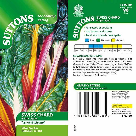 Leaf Beet 'Bright Lights' - Seeds