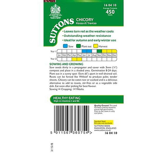 Chicory 'Rossa di Treviso precoce' - Seeds