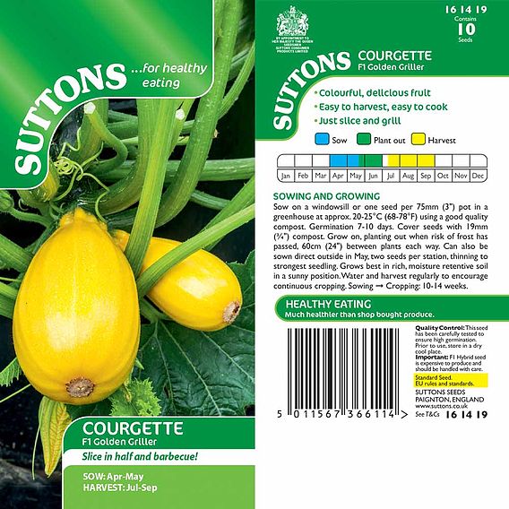 Courgette F1 'Golden Griller' - Seeds