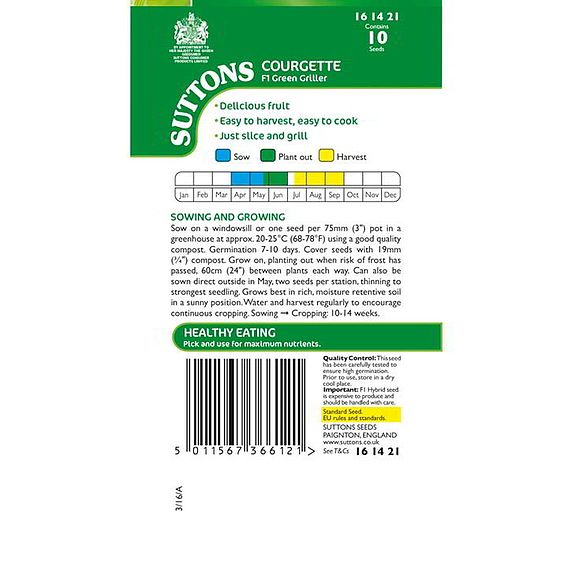Courgette F1 'Green Griller' - Seeds