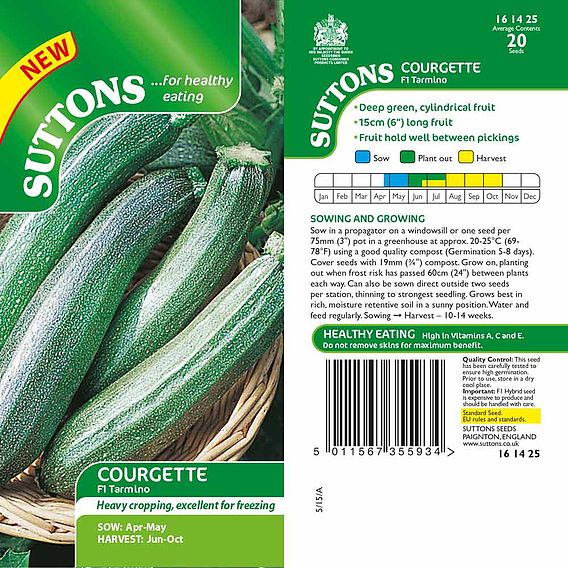 Courgette Seeds - F1 Tarmino