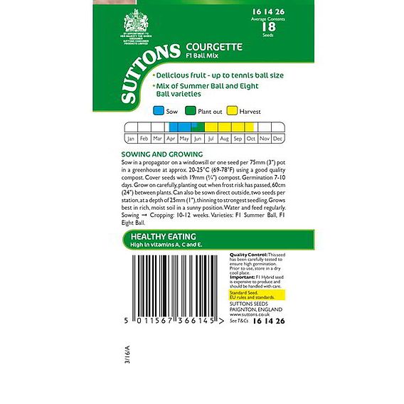 Courgette F1 'Ball Mix' - Seeds