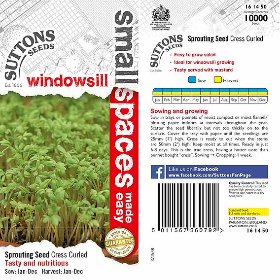 Cress 'Curled' - Seeds