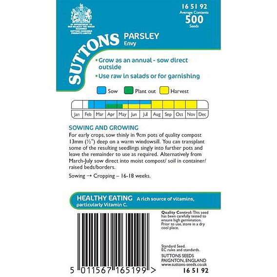 Parsley 'Envy' - Herb Seeds