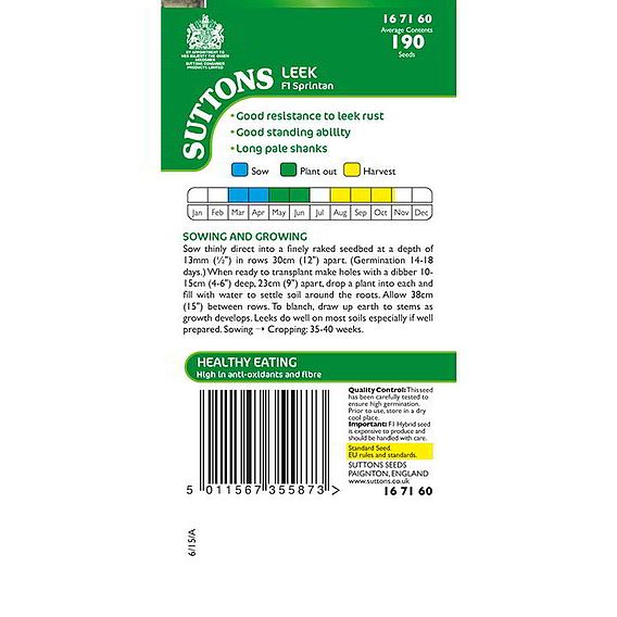 Leek F1 'Sprintan' - Seeds