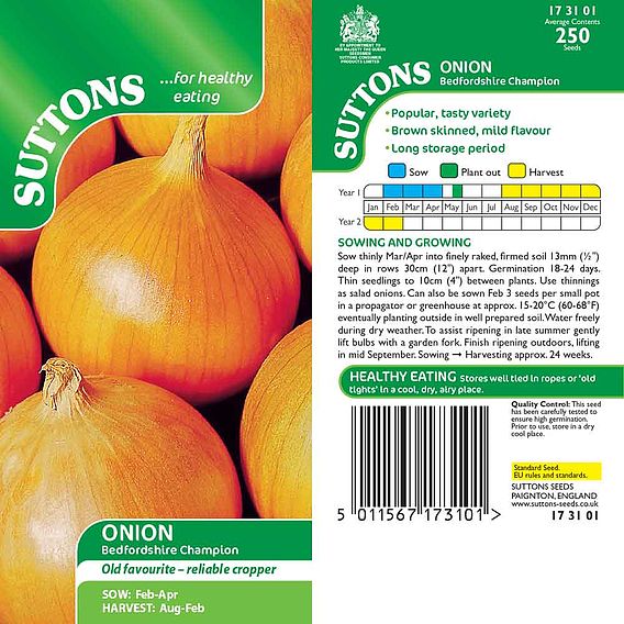 Onion Seeds - Bedfordshire Champion