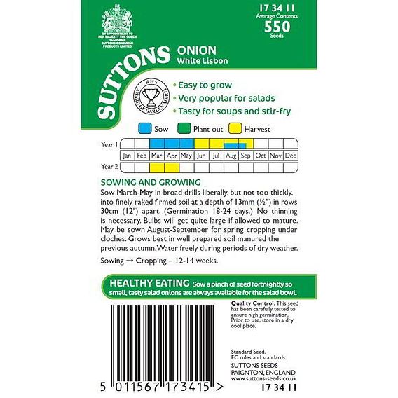 Onion (Salad) 'White Lisbon' - Seeds