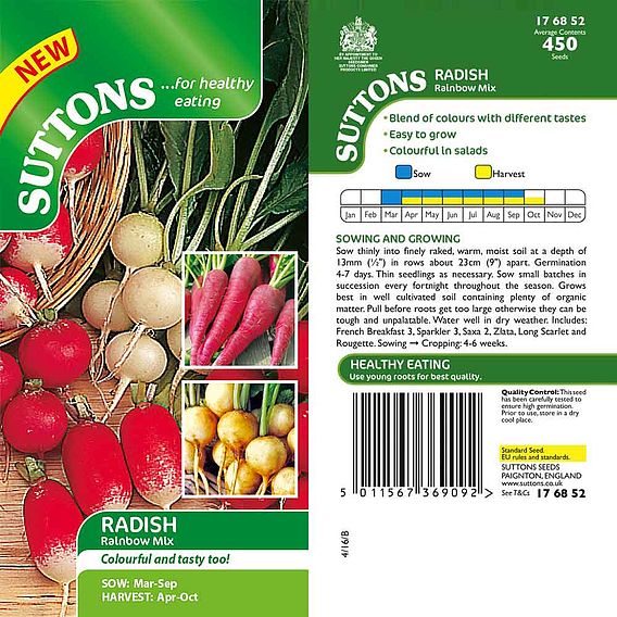 Radish 'Rainbow Mix' - Seeds