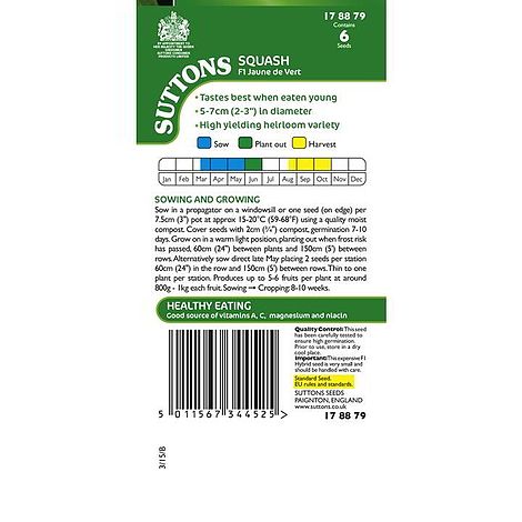 Squash 'Jaune et Vert' - Seeds