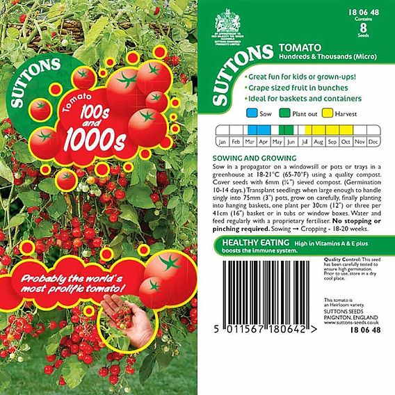 Tomato Seeds - Hundreds and Thousands (Determinate)