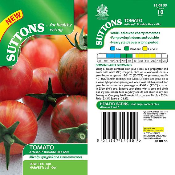 Tomato 'Artisan Bumble Bee Mix (Indeterminate)' - Seeds
