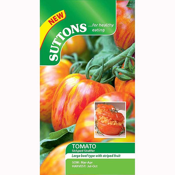 Tomato Seeds - Striped Stuffer (Indeterminate)