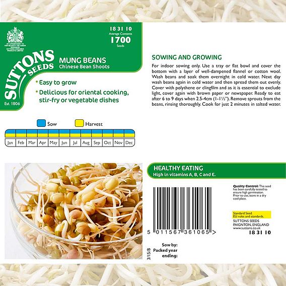 Beansprouts (Mung Bean) Seeds