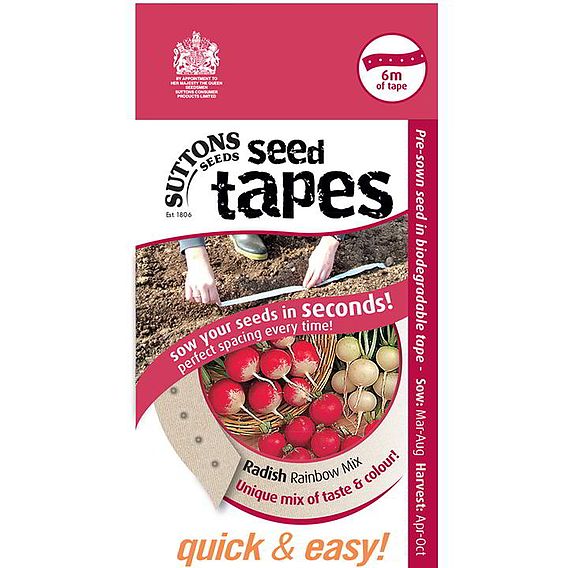 Radish 'Rainbow Mix' - Seed Tape