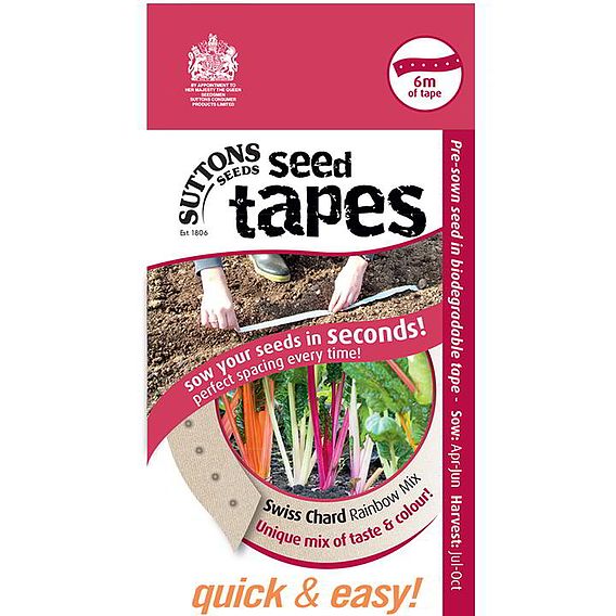 Swiss Chard ' Rainbow Mix' - Seed Tape