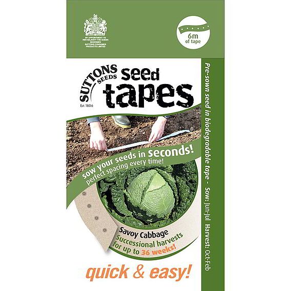 Savoy Cabbage - Seed Tape