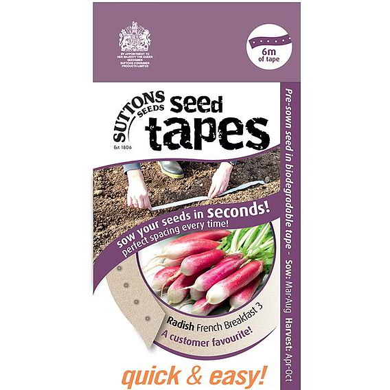 Radish 'French Breakfast' - Seed Tape