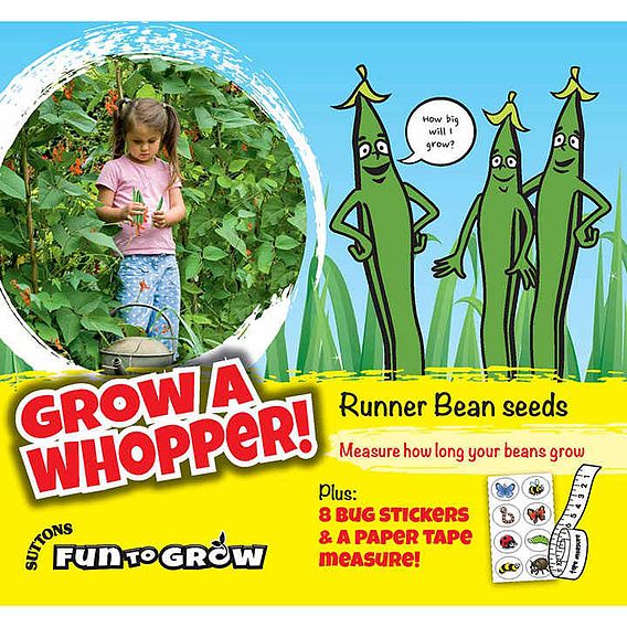 Runner Bean 'Grow A Whopper! (Scarlet Emperor)' - Seeds