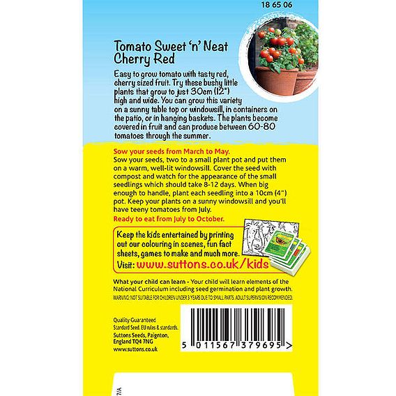 Tomato 'Table Top Tomato (Sweet'n' Neat Red) (Determinate)' - Seeds