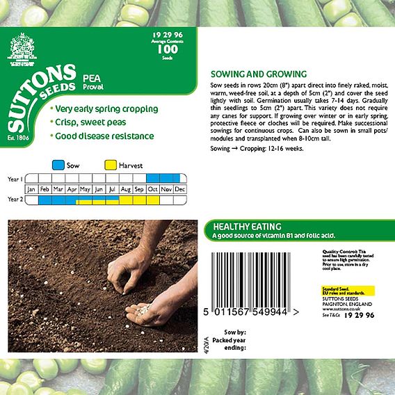 Pea 'Proval' - Seeds
