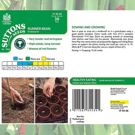 Runner Bean 'Firestorm' - Seeds
