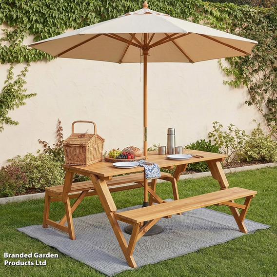 Garden Gear - Acacia 2-in-1 Bench and Picnic Table