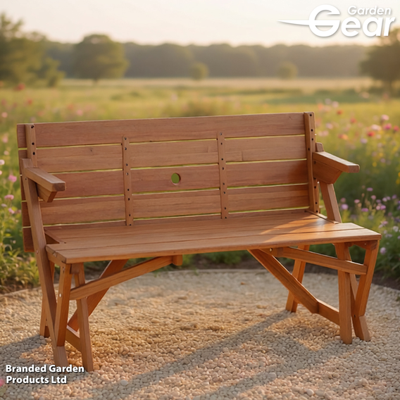Garden Gear - Acacia 2-in-1 Bench and Picnic Table