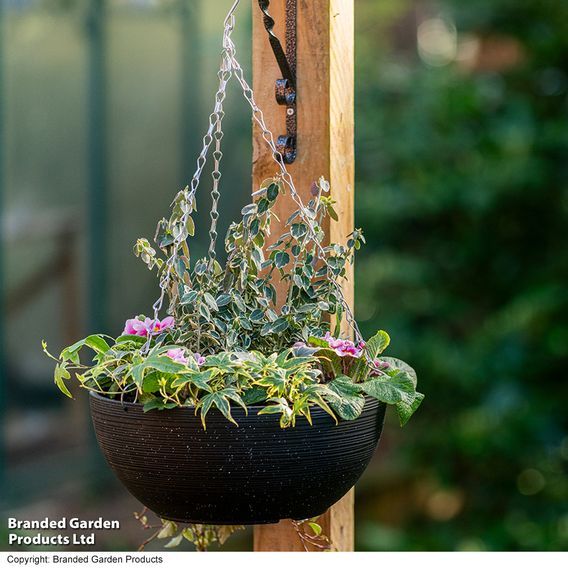 Flecked Stone Effect Hanging Basket