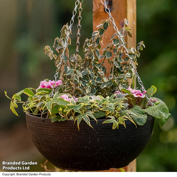 Flecked Stone Effect Hanging Basket
