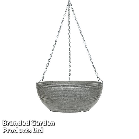 Large Grey Stone Effect Hanging Basket