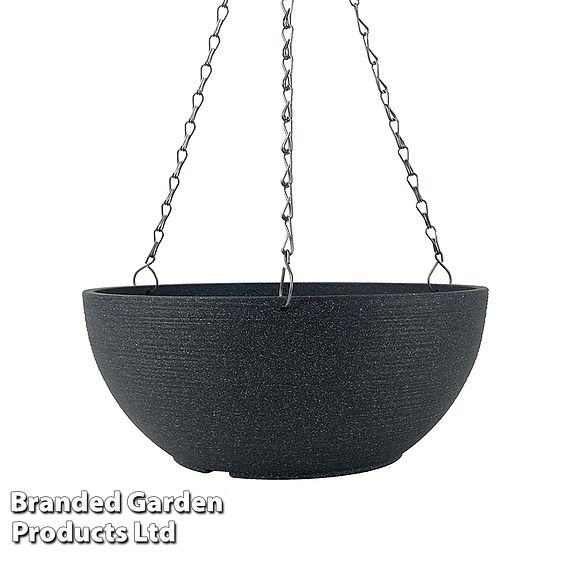 Large Grey Stone Effect Hanging Basket