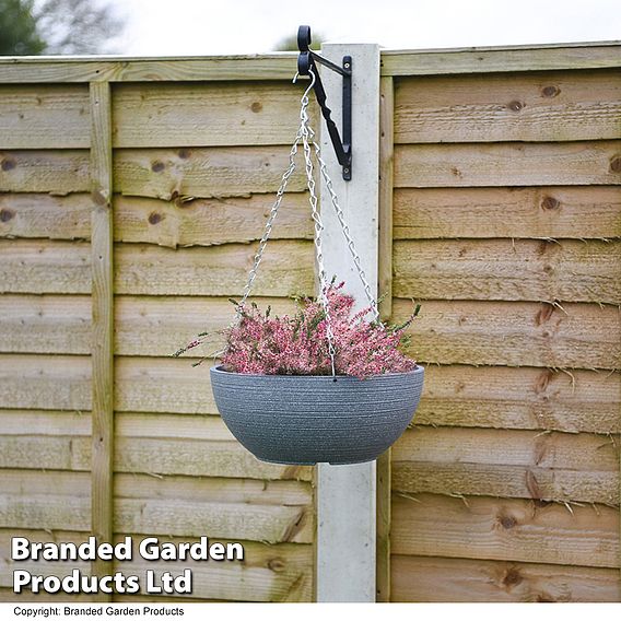 Large Grey Stone Effect Hanging Basket