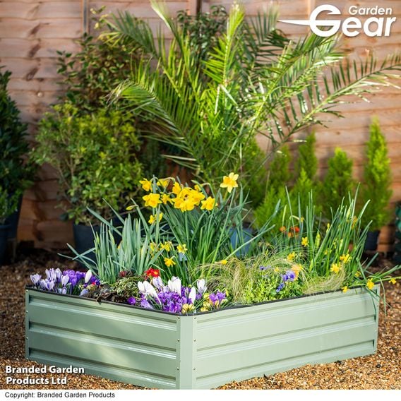 Garden Gear - Metal Raised Garden Bed - Green