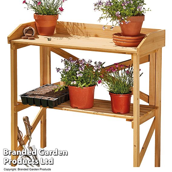 Garden Grow Wooden Two-Tier Potting Bench