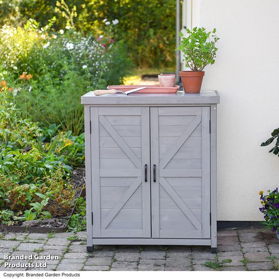 Garden Gear - Grey Wooden Garden Storage Cabinet