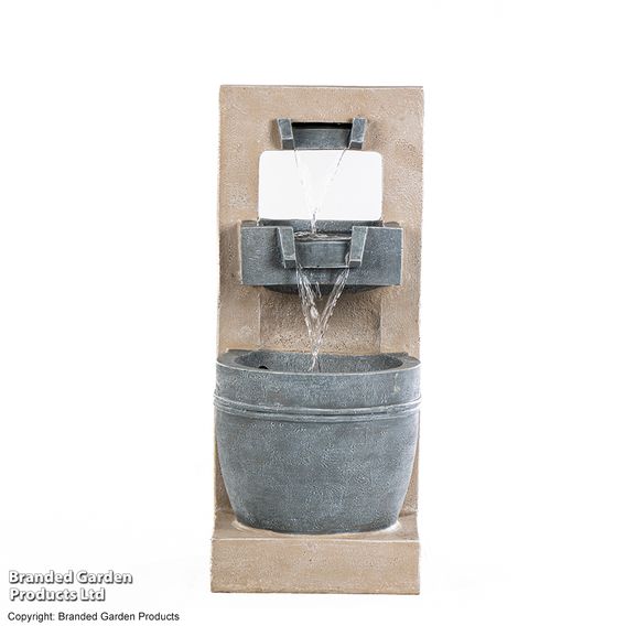 Serenity - Cascading Bowl Water Feature with LED