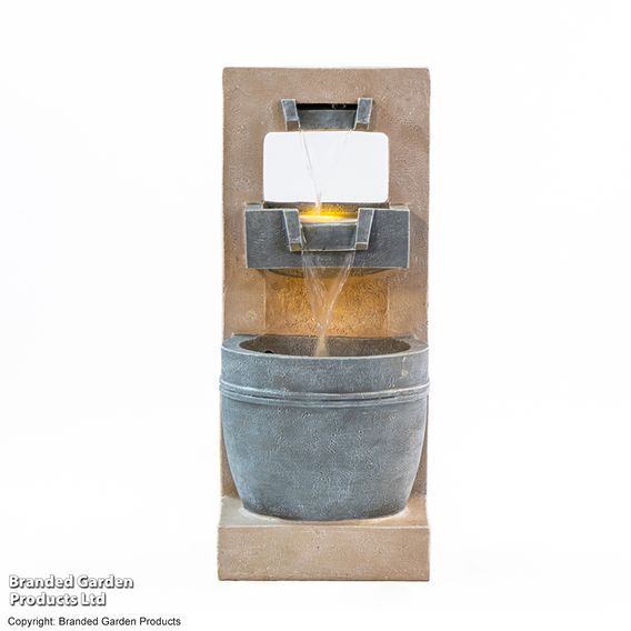 Serenity - Cascading Bowl Water Feature with LED