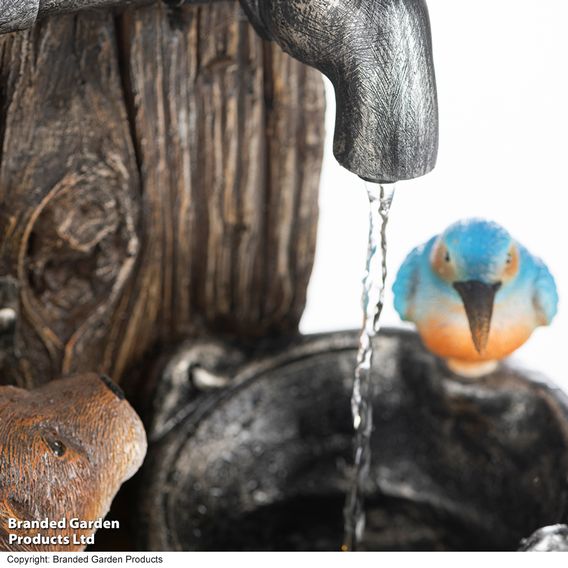 Serenity Otters and Kingfishers Water Feature
