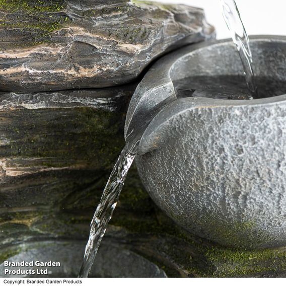Serenity - River Rock Cascading Pots Water Feature